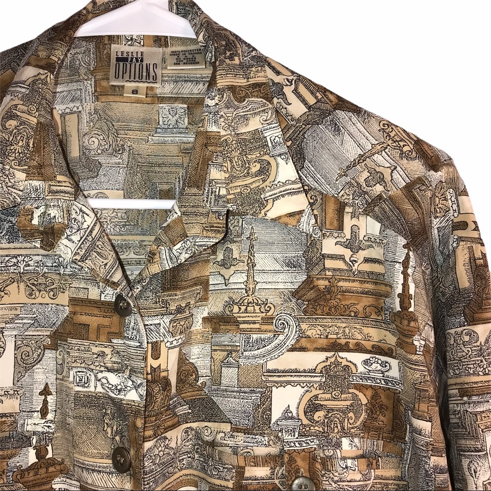Greco Roman Print Long Tunic Shirt - Picture 9 of 10